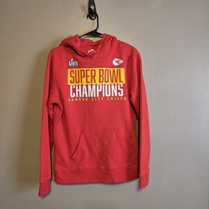 Fanatics Kansas City Chiefs Red 'Super Bowl Champions' Crewneck Hoodie